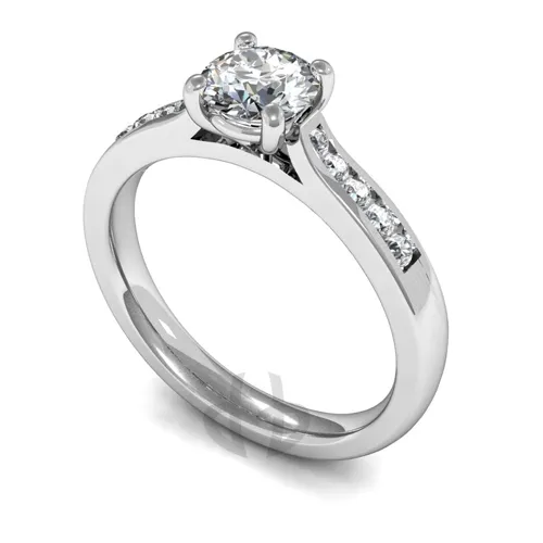 Engagement Ring with Shoulder Stones - (TBC906MTSS)